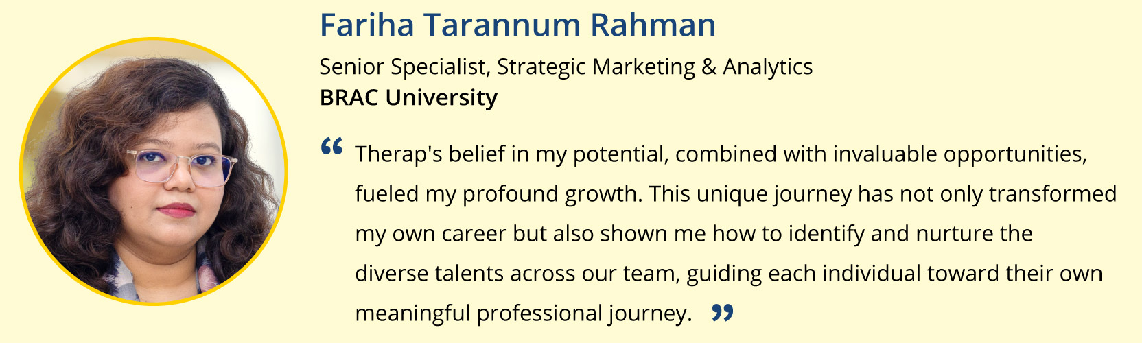 Quotations of Strategic Marketing & Analytics Team