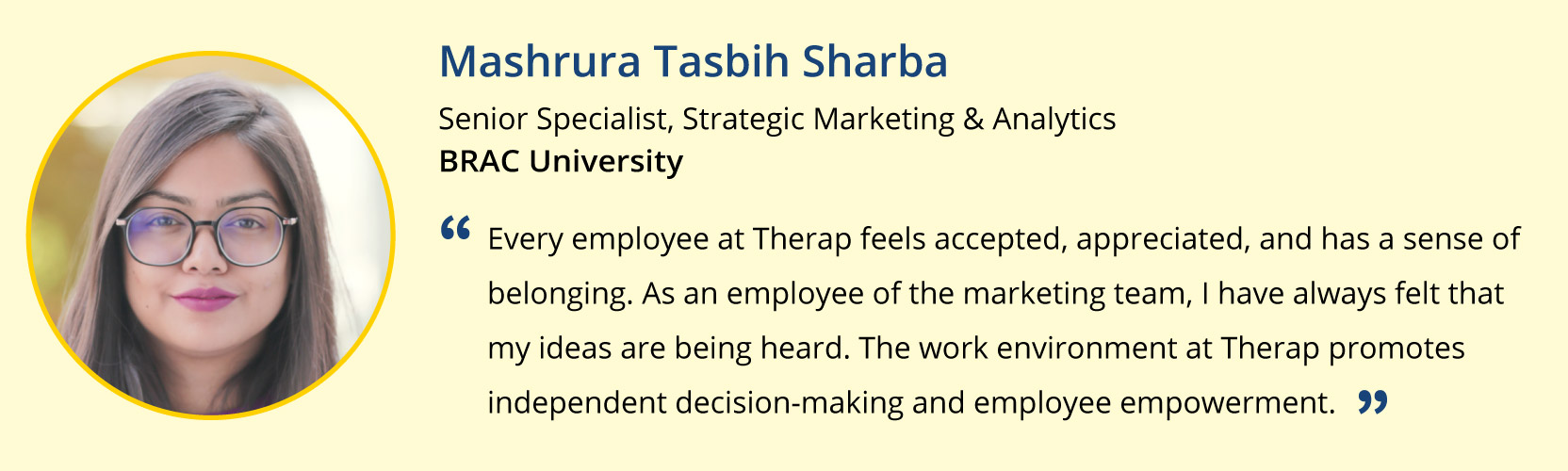 Quotations of Strategic Marketing & Analytics Team