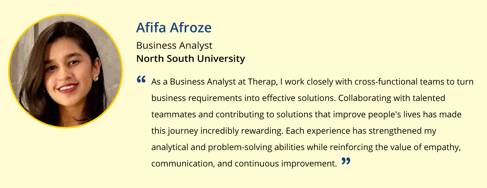 Business Analysis team quotes