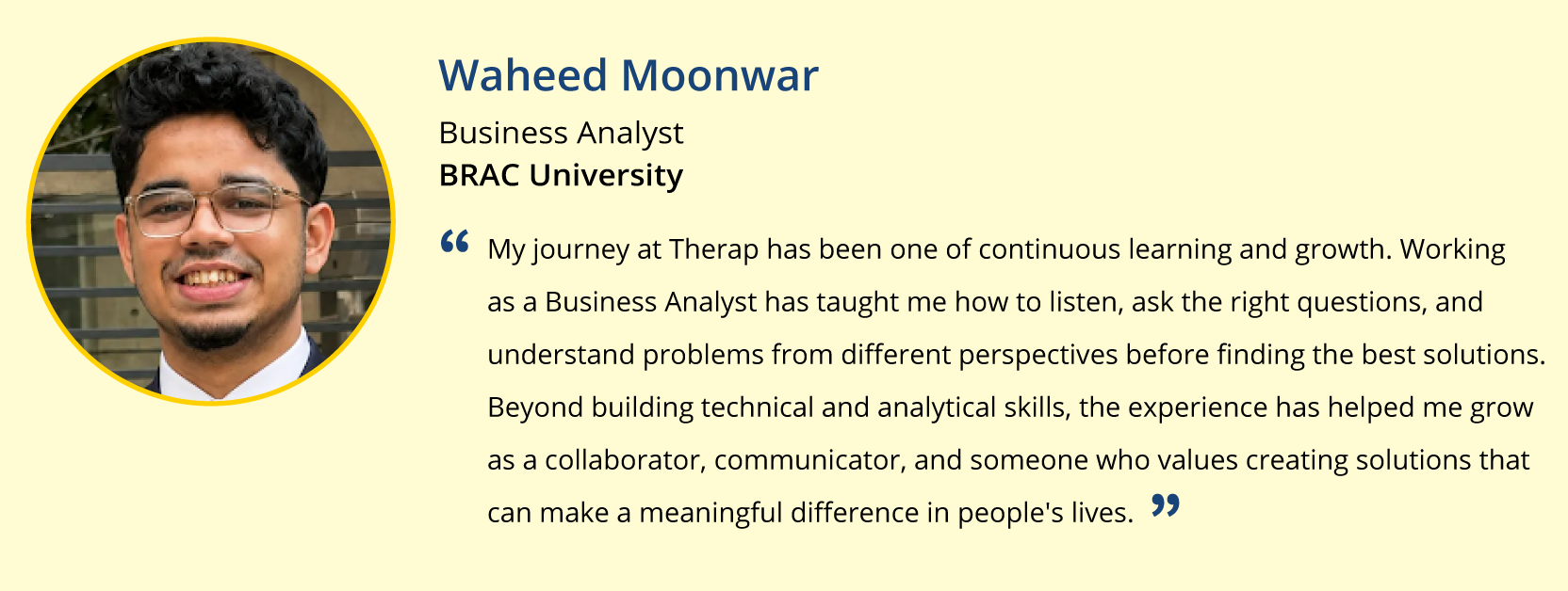 Business Analysis team quotes