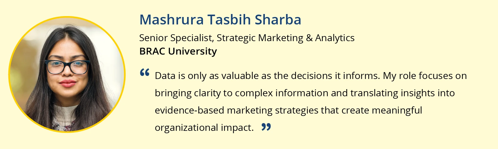 Quotations of Strategic Marketing & Analytics Team